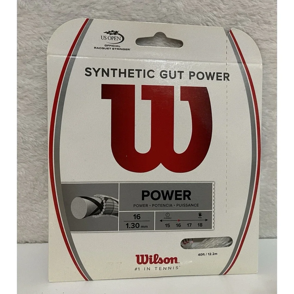 Wilson Synthetic Gut Power Tennis String 16-Gauge White